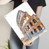 Watercolor Style Colosseum Metal Wall Art Italian Landmark Decor for Living Room Bedroom Home Decoration