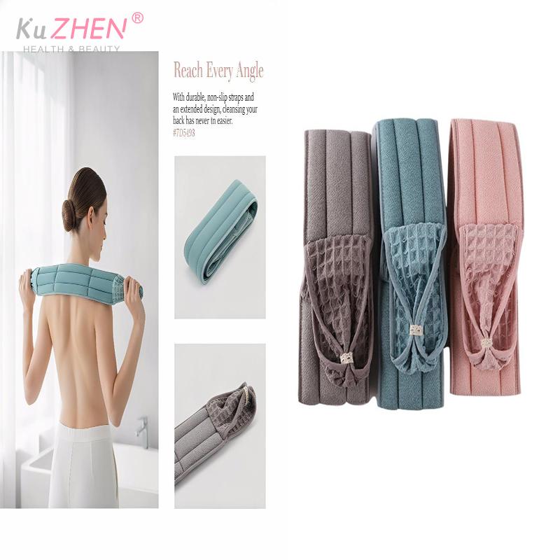 Viscose Fiber Back Scrubber New Plant Silk Fiber Back Strap Large Waffle Pattern Exfoliating Bath Towel Scrubbing Mud And Body