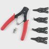 Dual-Purpose Yellow Circlip Pliers Set: Inner/Outer Retaining Ring, E-Type Spring, Four-in-One