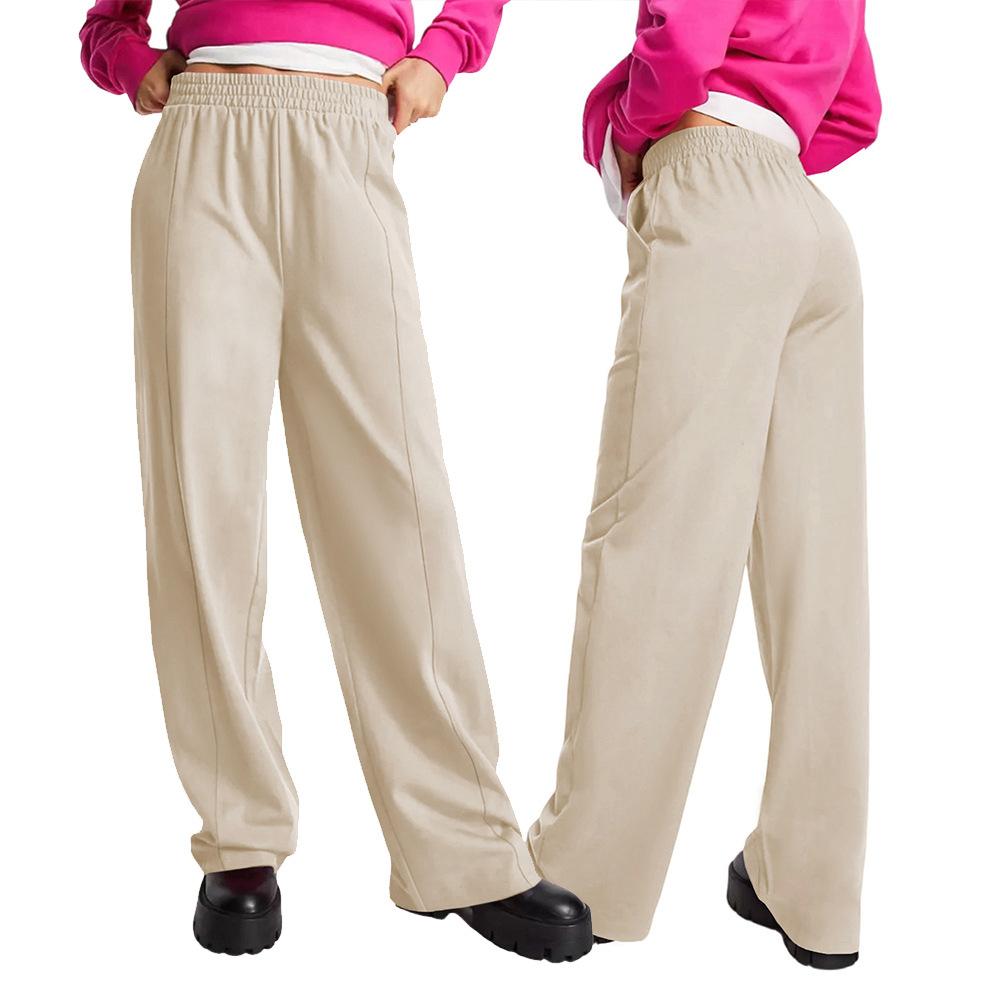 

Свободные брюки прямого кроя для женщин весна/осень повседневные широкие спортивные брюки удобная домашняя одежда XL