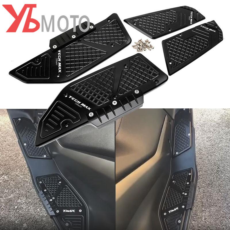TMAX Footrest Pedal Sticker For YAMAHA TMAX 560 Tech Max TMAX560   Accessories Moto CNC Footboard Step Foot