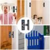 A84E-Barn Door Lock Hardware, 90 Degree Heavy Duty Gate Latches Flip Latch Safety Door Bolt Latch Lock 2 Pack