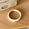 Elegant Smudged Fine Bangles Smooth Round Thin Resin Bracelets Colorful Exaggerated Wrist Bracelets Gifts