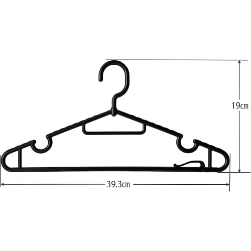 Bulk Purchase: Set of 20 Black Rotating Hook Hangers for Pants, Slacks, Ties, and Camisoles. Non-Slip Design for Space-Saving Clothing Storage. Mizuka