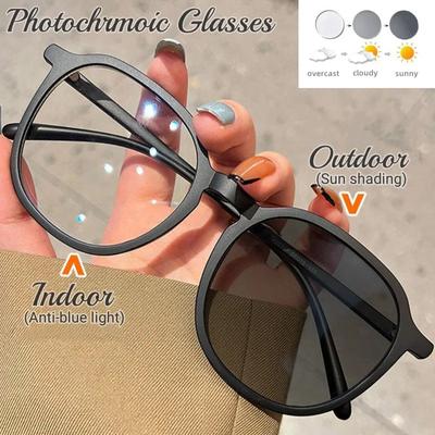 Occhiali fotocromatici dal design di lusso Uomo Donna Occhiali miopia miopia oversize quadrati Occhiali da vista che cambiano colore per esterni