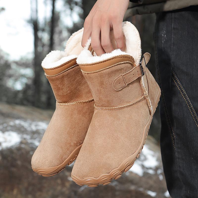 Unisex Fünf-Finger Baumwoll-Winterstiefel 2026 - Samtgefüttert, Warm, Abriebfest, Verdickte Schneestiefel