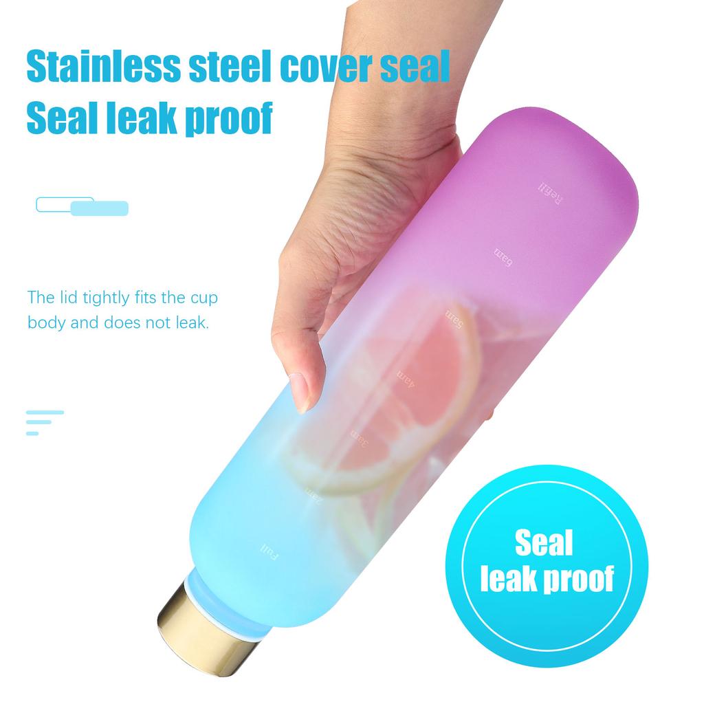 1000ml Outdoor Large Capacity Frosted Sports Water Cup