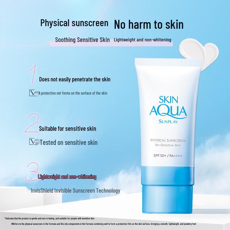 Mentholatum Sunplay Little Blue Cap Physical Gesichts-Sonnencreme LSF50+ PA++++