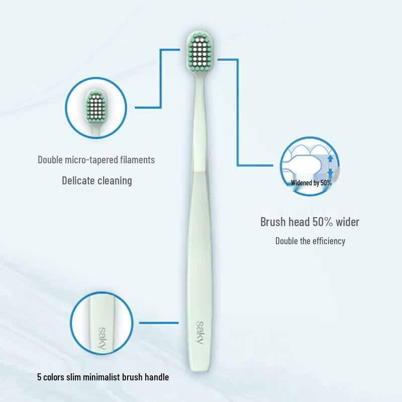 Shuke Jiyue Wide-Head Adult Toothbrush, 3-Pack