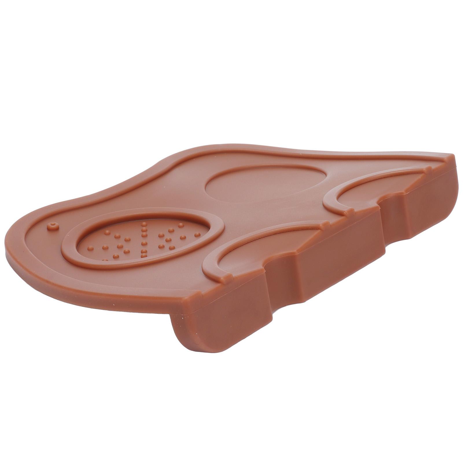 

Silicone Coffee Tamper Pad Anti Slip Soft Tamper Mat Heat Resistant Corner Tamping Mat for HomeBrown