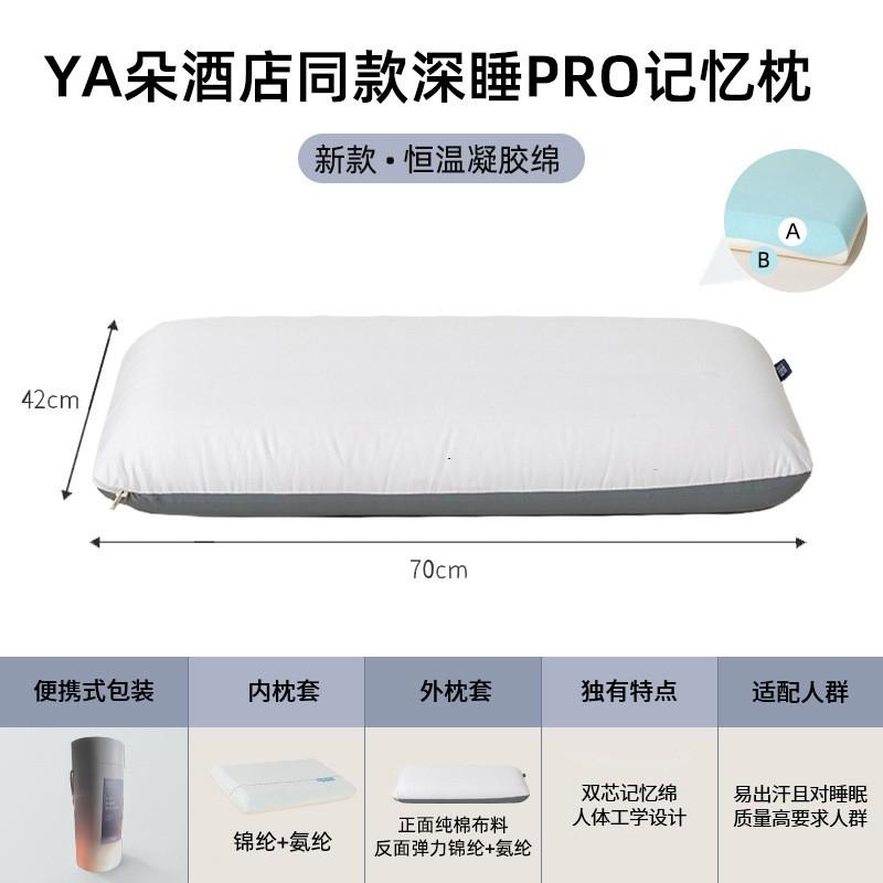 Ergonomic Memory Foam Pillow Side Sleepers Cervical Support Deep Sleep Adult Kids Cotton Cover
