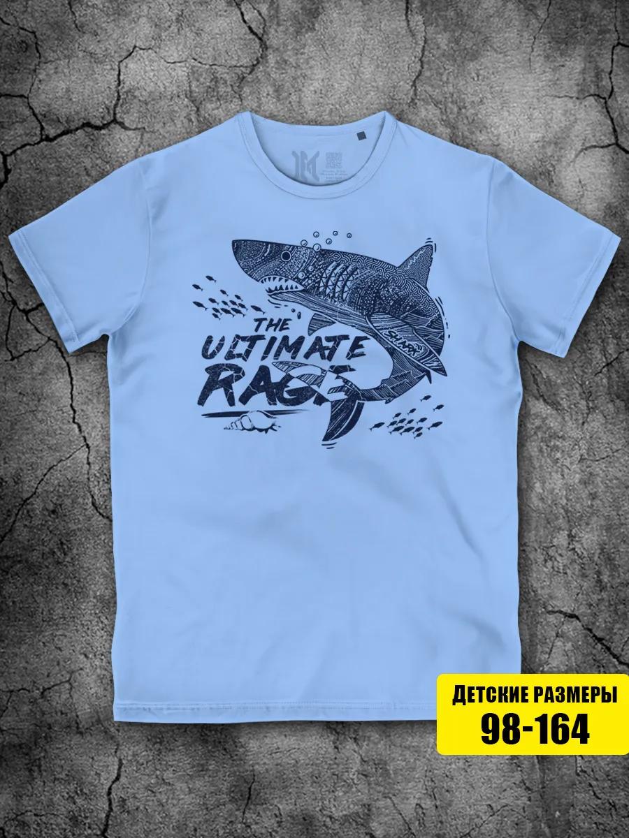 Blue T-shirt for boys with a print for girls for children M