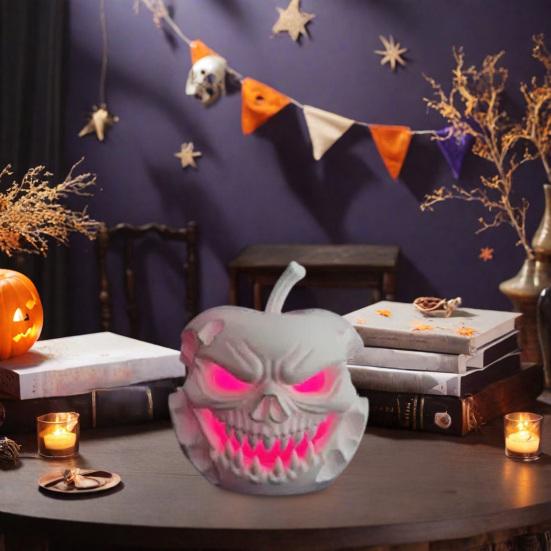 Halloween Evil Fruit Ornament Spooky Tea Light Holder Gothic Tabletop Ornament Creepy Centerpiece for Horror Themed Parties Decoration