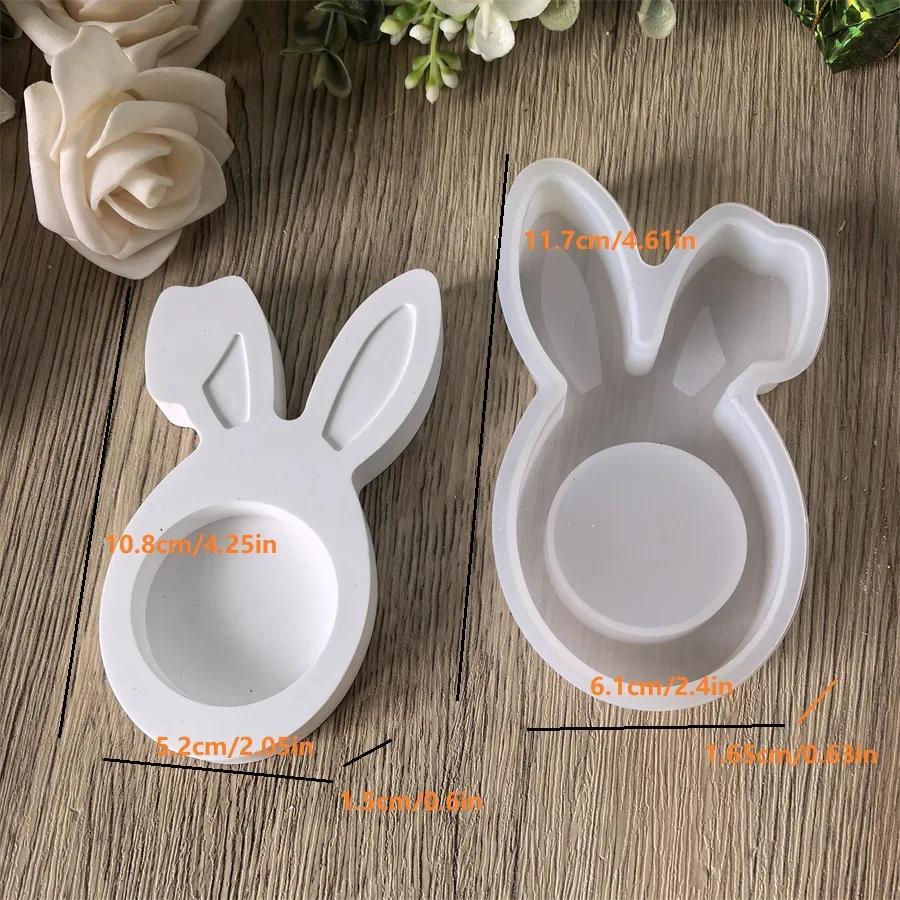 Easter Cute Footprint Rabbit and Rabbit Shape Silicone Molds | Suitable for Cement,Clay,and Plaster Home Decor,Festival Gifts