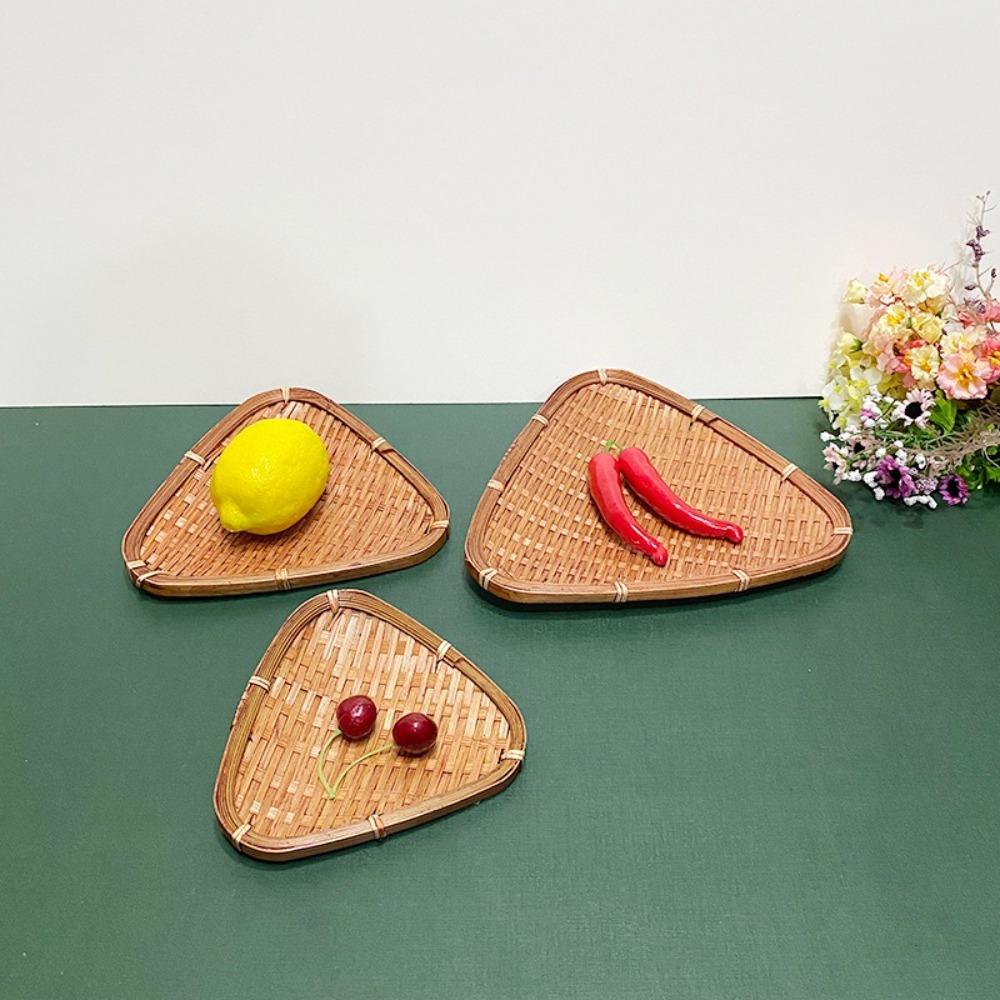 Woven Storage Basket Handmade Fruit Basket Versatile Serving Tray  for Kitchen
