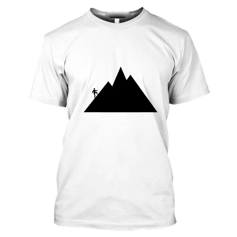 Mountain Climbing Hiking 3d Print Men's T-shirt  Men Summer Tees Casual Fitness