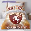 Torino F.C Bedding Quilt Set Quilt Cover Pillowcase Home Decoration Birthday Gift (1 * Duvet Cover + 2 * Pillowcase, Without Core)