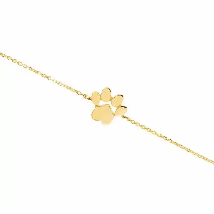 

Браслет «Четырехлистный клевер на удачу» и ожерелье с подвеской в виде сердца из элегантного сплава Cat Paw Bracelet