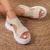 Summer Platform Sports Sandals Fly-Woven Breathable Large Size Casual Muffin Beach Sandals Women