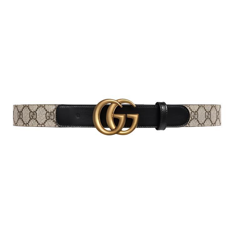 Gucci Gg Gürtel Doppeltes G Schnalle 1 Breite (Unisex) Ledergürtel 625839 92TLT 9769