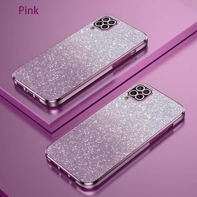 A 12 22 Luxury Gradient Glitter Plating Case pro Samsung Galaxy A12 A22 4G A22S 5G Women silikonový zadní kryt Funda