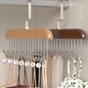 Wooden 8 Hook Storage Clothes Hanger Home Use Wood Hook Multifunctional Wooden Underwear Hanger For Clothes Storage Home Storage