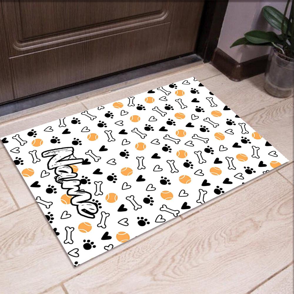 Tappeto Stampato con Nome Personalizzato per Cane, Tappeto per Sedia da Ufficio, Soggiorno, Camera da Letto, Cucina, Decorazioni, Regali.