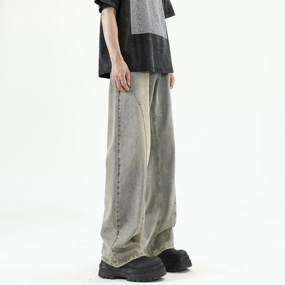 Джинсы-карго клеш JYL мужские камуфляжные весенние американские модные свободные в пол джинсовые S андроид зеленый