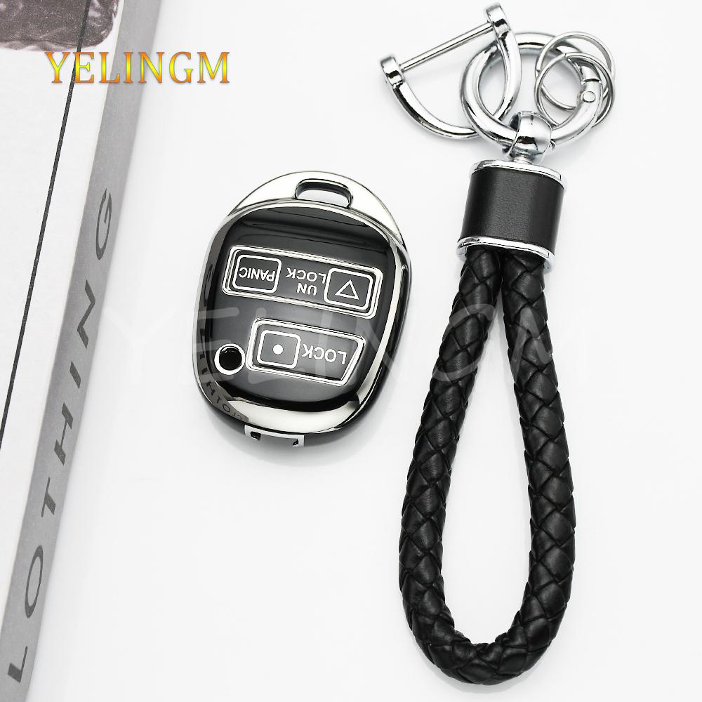 For Toyota Avensis Corolla Yaris Rav4 Key Fob Shell Cover Toy43 Toy47 Toy48 3 Buttons Tpu Car Remote Key Case Protector