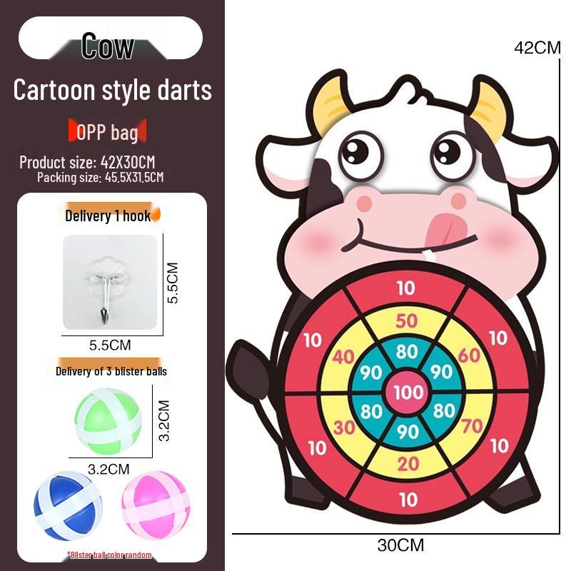 Children's Indoor/Outdoor Sticky Dartboard Set: Target Throwing Toy for Parent-Child Interaction