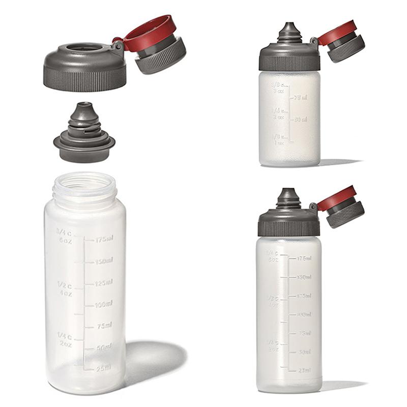 3/6Oz Leak-Proof Squeeze Bottle With Scale Kitchen Salad Sauce Set Portable Squeeze Oil Bottle Spicy Container Outdoor Picnic