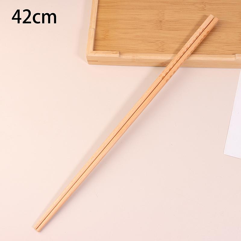 

Japanese Extra Long Wooden Chopsticks Polished Beech Wood Fired Food Noodle Anti-Slip Chopsticks Kitchen Cooking Tools
