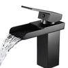 TLXT Black Waterfall Basin Faucet