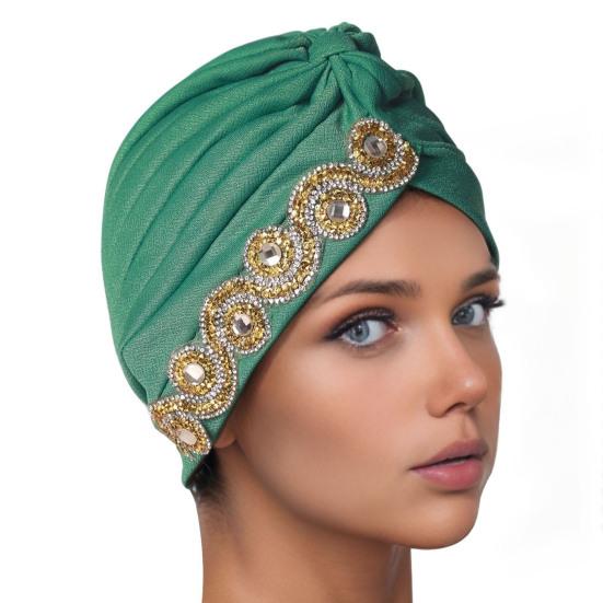 Women Headscarf Elastic Head Circumference Twisted Design Turban Hat