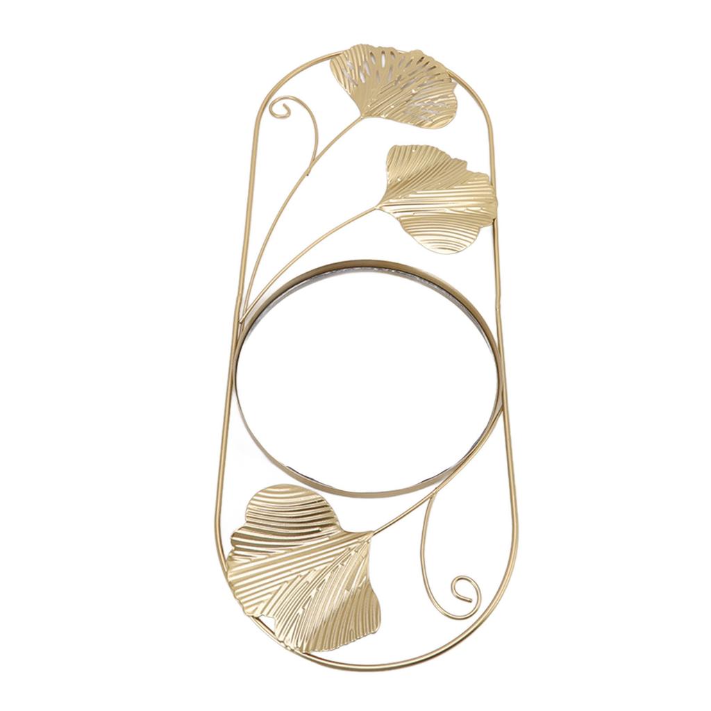 Metal Leaf Wall Mirror Fade Resistant Artistic Modern Decorative Mirror for Bedroom Living Room Office