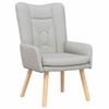 Armchair Cloud Gray Fabric and Plywood