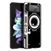 Z Flip 4 Phone Case for Samsung Galaxy Z Flip 3 5G ZFlip3 Flip3 Zflip Flip4 Black Hard Cover Vintage Tape Camera Gameboy Shell