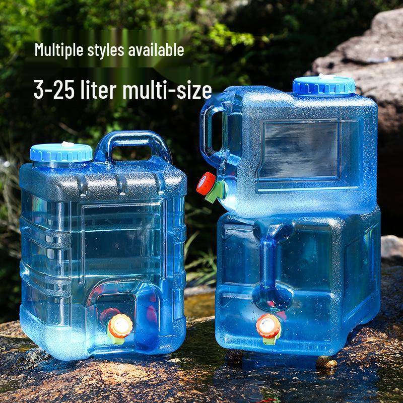 

Квадратное ведро для воды для кемпинга 3 л с краном - Портативный бытовой контейнер для хранения воды