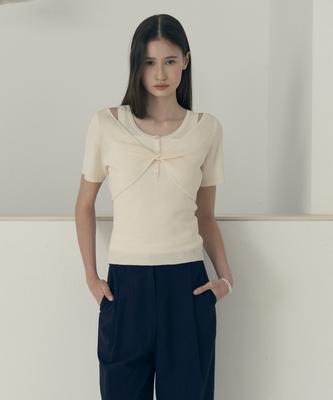 JUCYJUDY Linen Twist Two-In-One Knit J1Kt322B