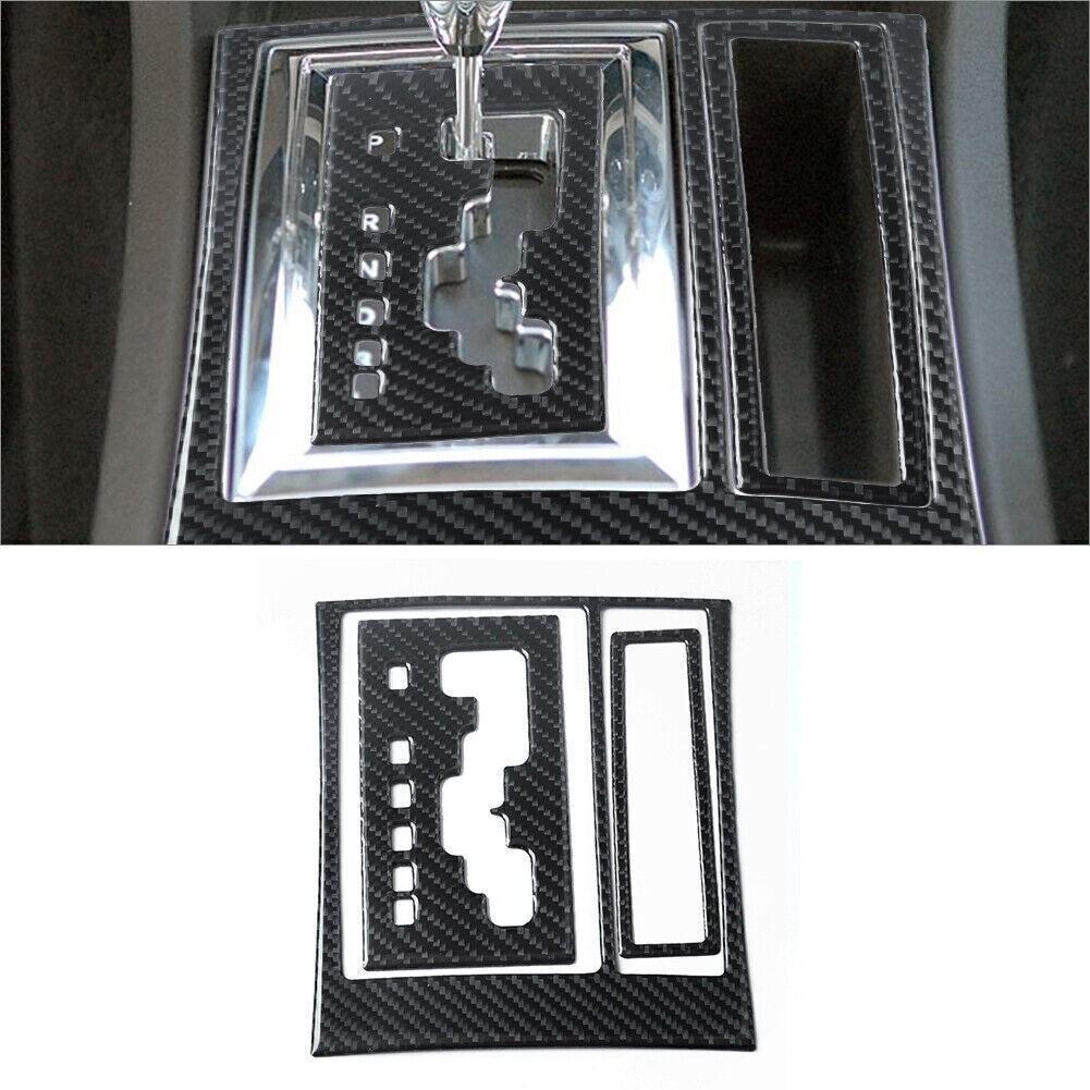 3Pcs Carbon Fiber Interior Gear Shift Panel Cover Trim For Chrysler 300C 2005-07