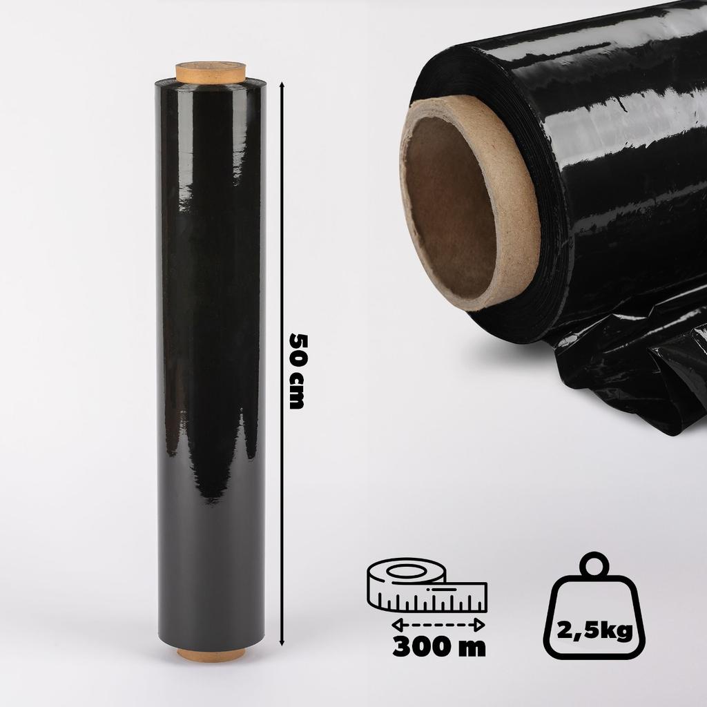 KADAX Stretch Film XL Stretch Black 2.5kg Strong Covering Roll Lots of Film