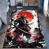 Samurai red sun maple armor Print Carpet Rug for Living Room Bedroom Sofa Doormat Home Decor Non-slip Floor Mat