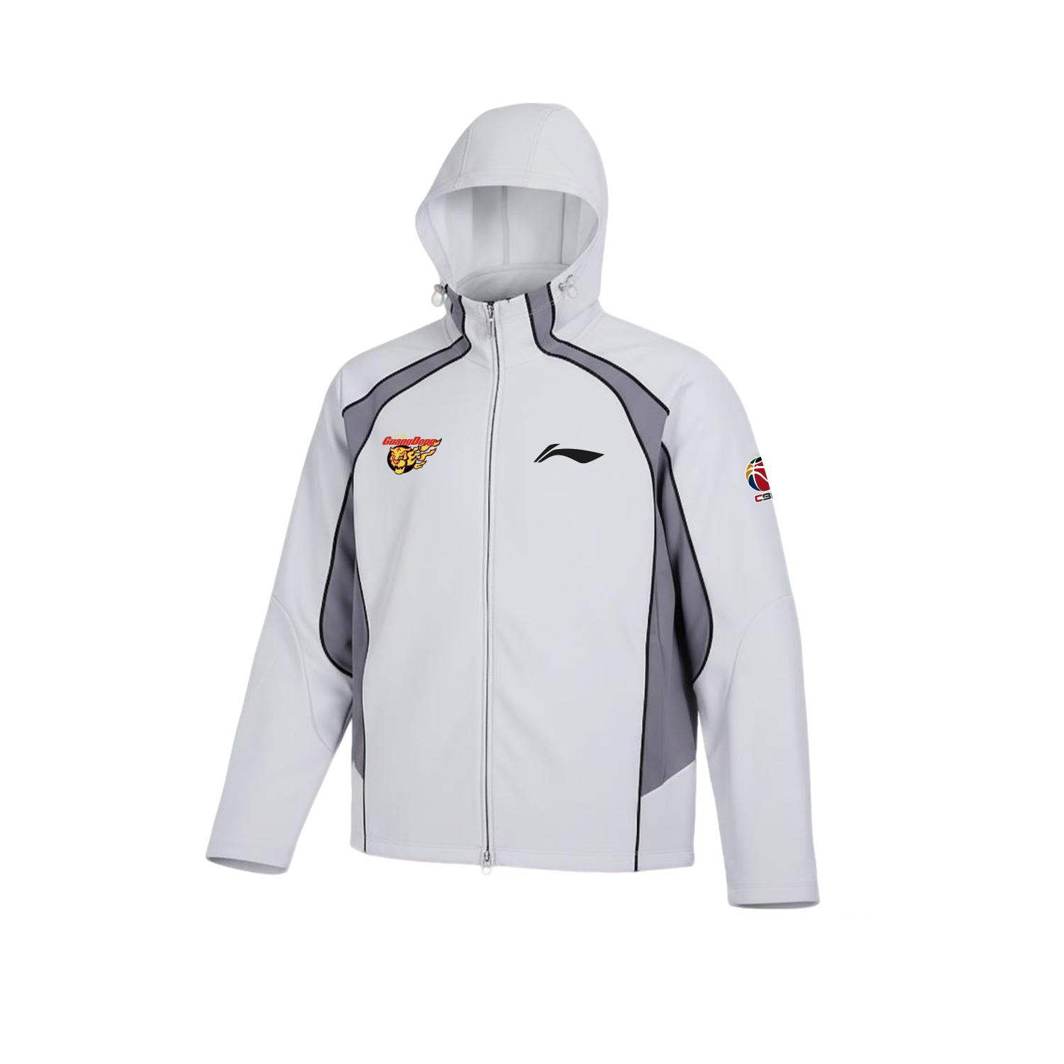 

Li Ning Cba 25-26 Season Guangdong Team Jacket Autumn Winter Windproof Thick Warm Training Sports Running Top Unisex Jacket White AWDVL81-2 S