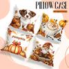 Autumn Thanksgiving Decor Pillowcase Printed Polyester 45x45cm Throw Pillowcover Decorative Sofa Cushion Pillowslip Home Decor