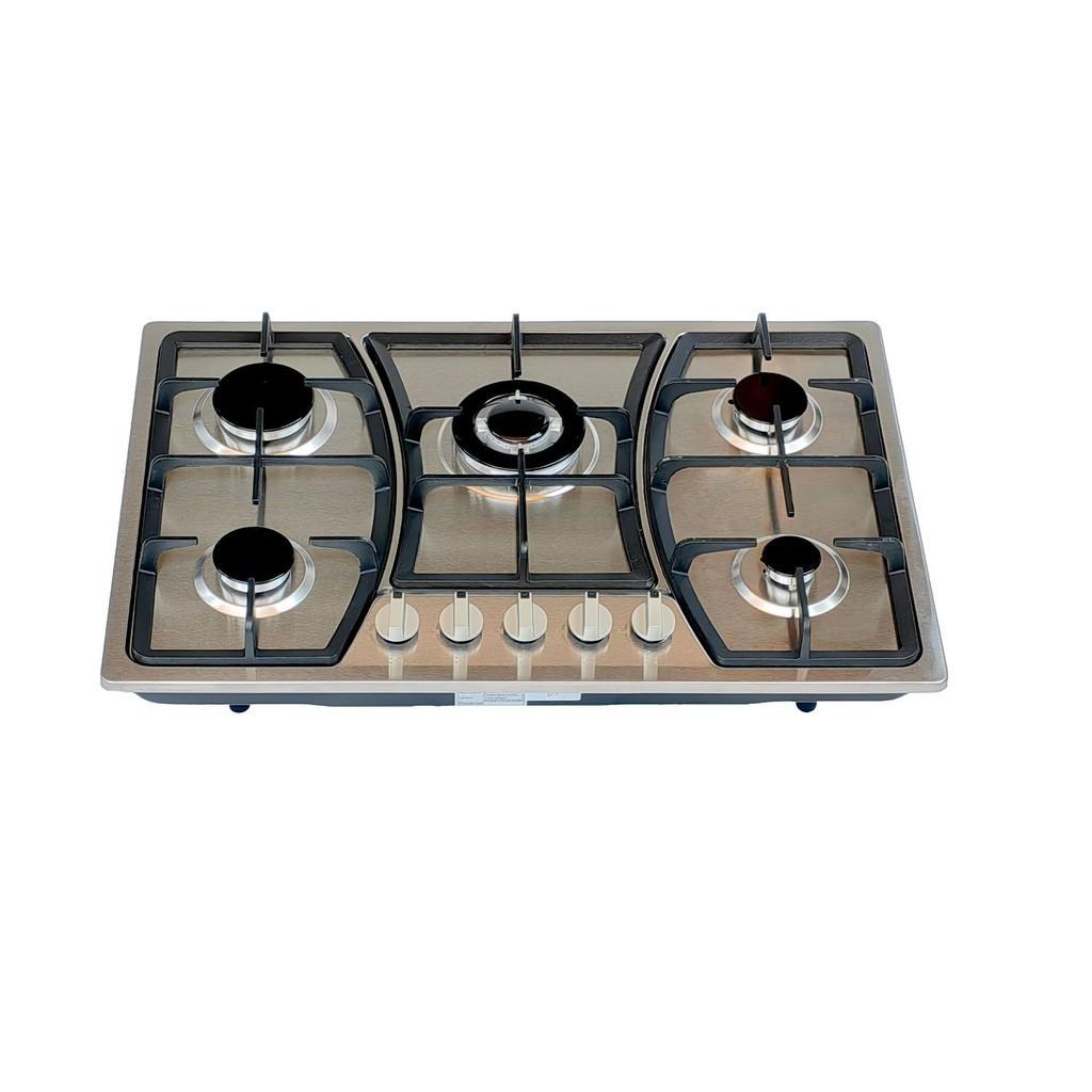 New Embedded Five Head Gas Stove Natural Gas Liquefied Gas Stainless Steel Gas Cooker Household Kitchen Cooking Utensils