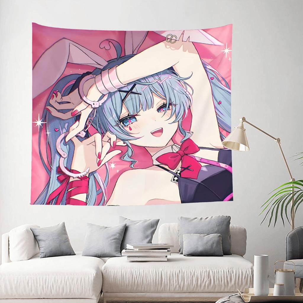 Hatsune Miku Cutecore Tapestry Wall Hanging Blanket Tapestry Home Decor Items Wall Decorations