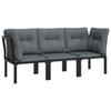 VidaXL Garden Lounge Set 3 Pcs, Patio Furniture Set, Outdoor Furniture, Patio Chair, Modern, Black and Grey 3187731
