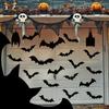 Kratzfeste Fledermaus-Aufkleber Fledermaus-Aufkleber Halloween LED Fledermaus Wandaufkleber Set 3D Dekorative Fensteraufkleber Hängend Leuchtend für Schlafzimmer