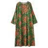 Round-neck Large-sized Long-sleeved Vacation Dress