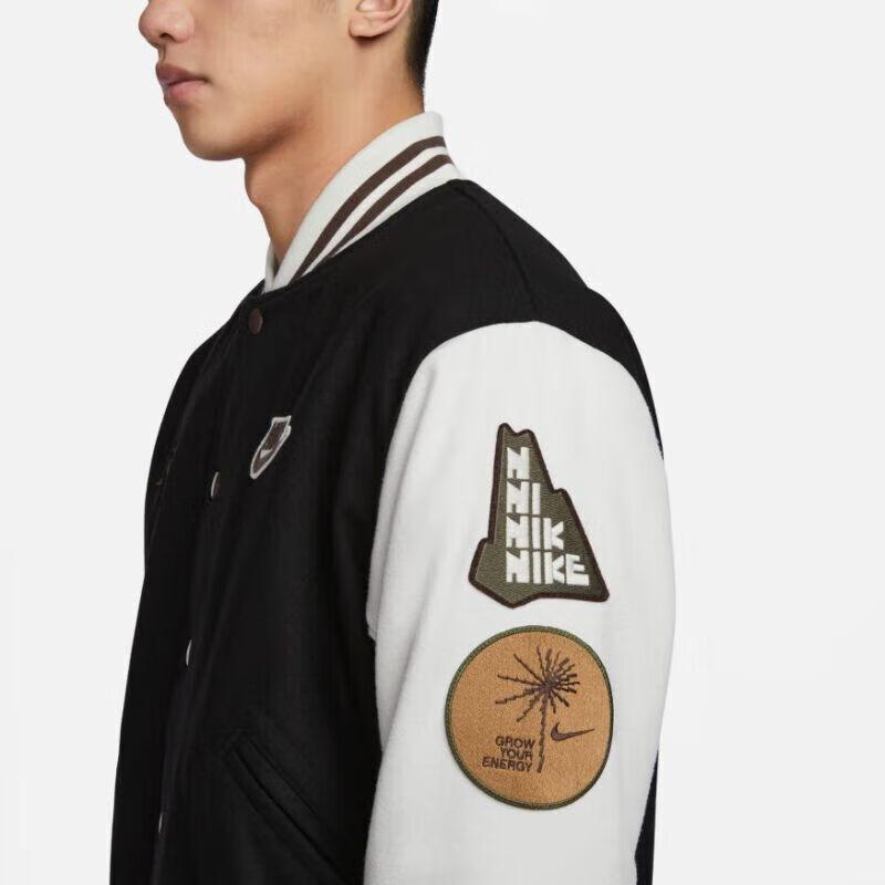 Nike Letter Logo Warm-Up Long Sleeve Baseball Jacket Men Tops FV4026-010